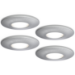4lite IP65 GU10 Fire-Rated Downlight - Satin Chrome - Pack of 4