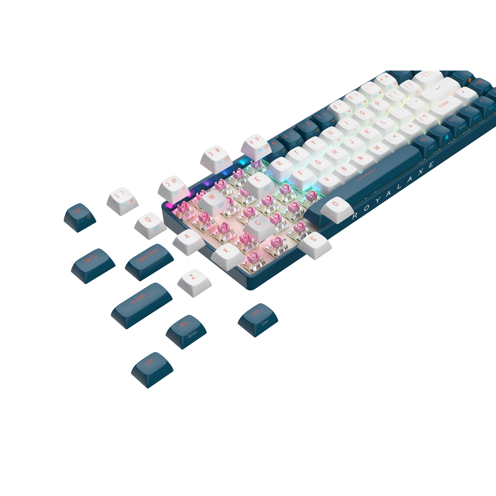 Image of ROYALAXE R68 Hot Swappable Mechanical Keyboard, 60% TKL Design, 67...