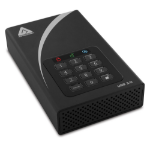Apricorn ADT-3PL256-4000 external hard drive 4 TB 7200 RPM USB Type-A 3.2 Gen 1 (3.1 Gen 1) Black