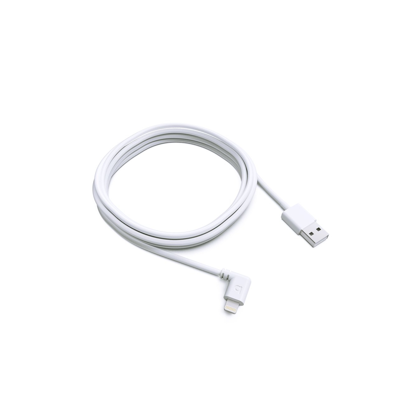 Bouncepad MFI-approved 2m (6ft) Right Angle Lightning cable | White | USB 2.0