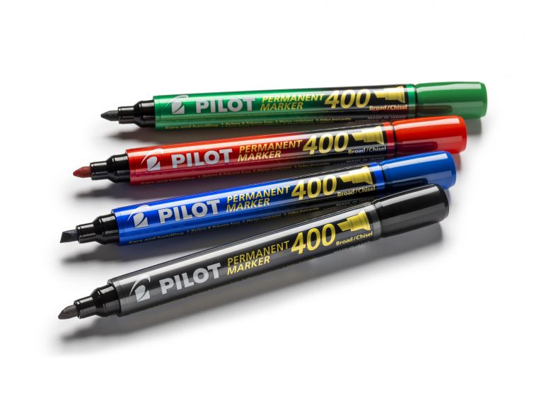 Pilot 400 permanent marker Chisel tip Black 20 pc(s)