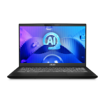 MSI Modern 15 H AI C1MG-002UK Intel Core Ultra 7 155H Laptop 39.6 cm (15.6") Full HD 16 GB DDR5-SDRAM 512 GB SSD Wi-Fi 6E (802.11ax) Windows 11 Home Black