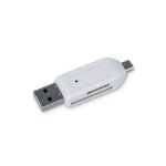 FOREVER microSD / SD Memory Card Reader USB + microUSB OTG - White