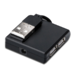 Microconnect MC-USB2.0HUB4P interface hub USB 2.0 400 Mbit/s Zwart