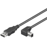 Microconnect USBAB3ANGLED USB cable USB 2.0 3 m USB A USB B Black