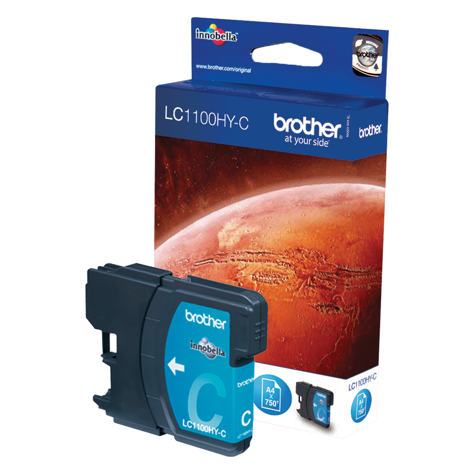 Image of Brother LC-1100HYC Ink cartridge cyan high-capacity, 750 pages...