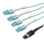StarTech.com MPO/MTP to LC Breakout Cable - Plenum-Rated - OM3, 40Gb - Push/Pull-Tab - 2 m (6 ft.)