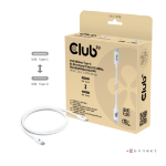 CLUB3D USB 80Gbps Certified 240W 8K240Hz Type-C® 1.2m / 3.94ft White Cable