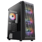 Aerocool BEAMBKV2 Gaming ATX Case 4 Fans 12cm FRGB Black