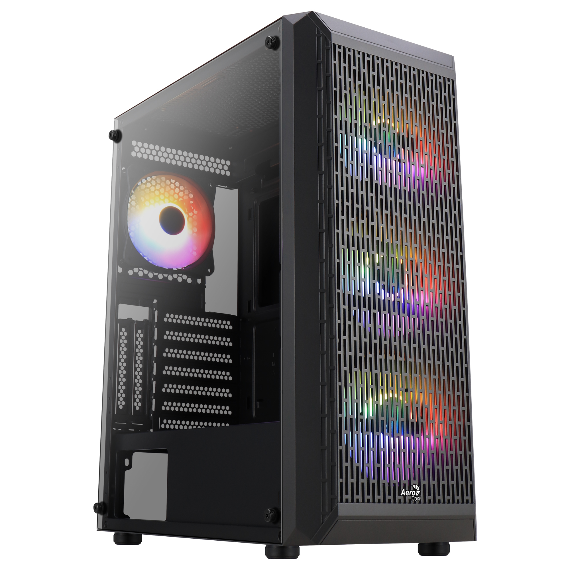 Aerocool BEAMBKV2 Gaming ATX Case 4 Fans 12cm FRGB Black