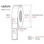 Capture CA-LB3066 printer label White