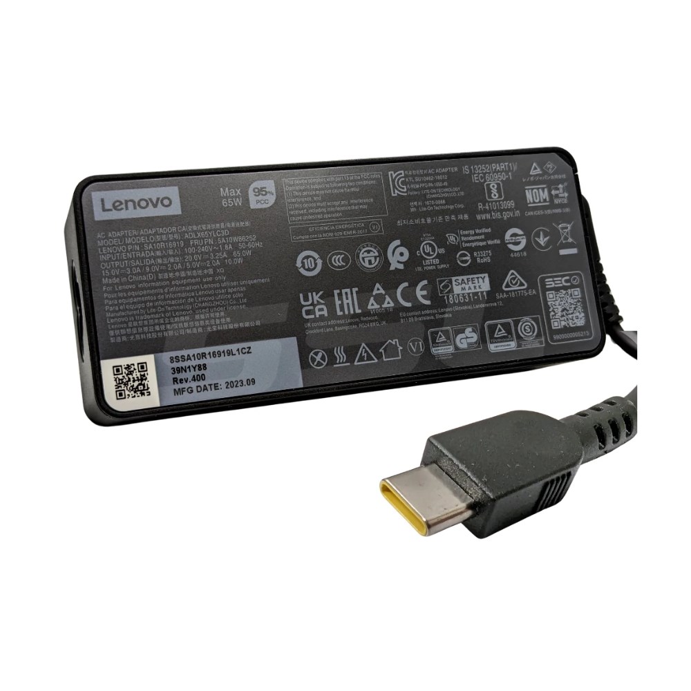 Lenovo FRU01FR026 65W USB-C AC Adapter with UK Plug