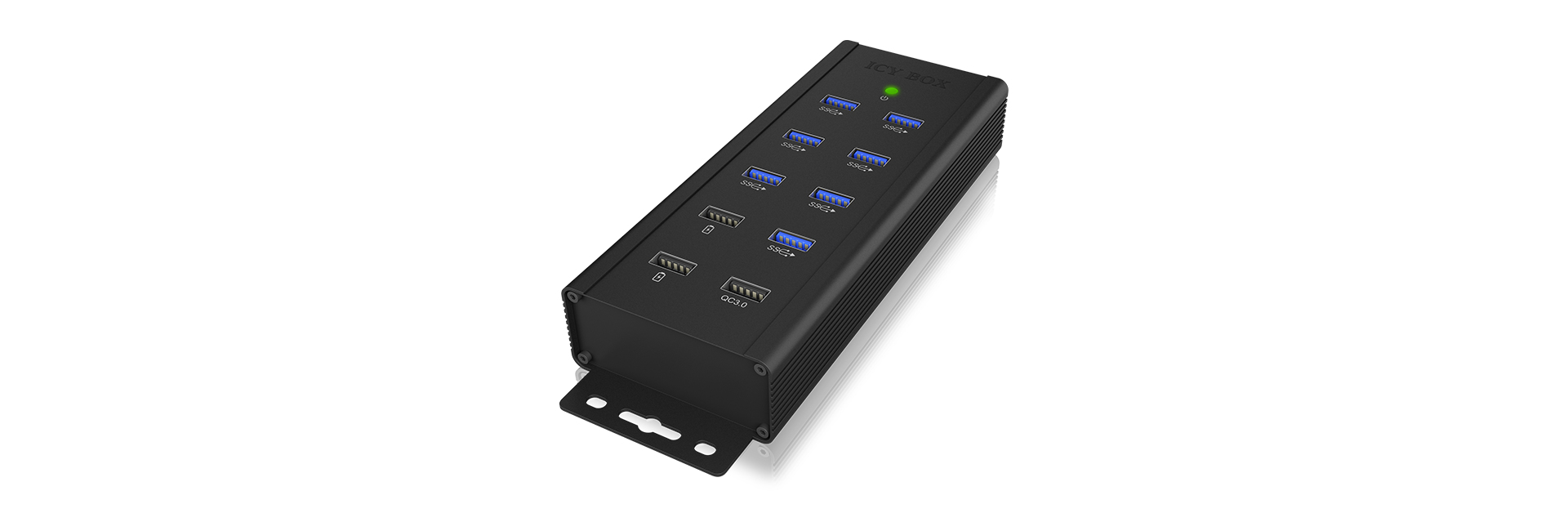 Image of ICY BOX IB-HUB1703-QC3 USB 3.2 Gen 1 (3.1 Gen 1) Type-B 5000...
