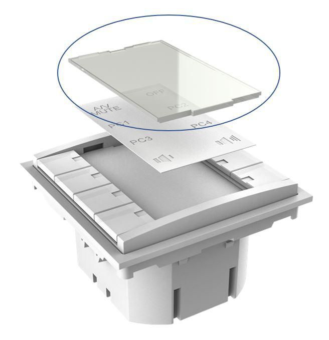 Image of Vivolink VLCP8B-PLEXIGLASS push-button panel White