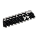 HP 509432-131 keyboard RF Wireless Portuguese Black, Silver