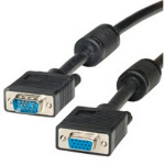 ROLINE HQ VGA Cable with Ferrite, HD15 M - HD15 F 20 m