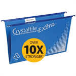 CRYSTALFILE SUSPENTION FILES POLYPROPYLENE BLUE PACK 20