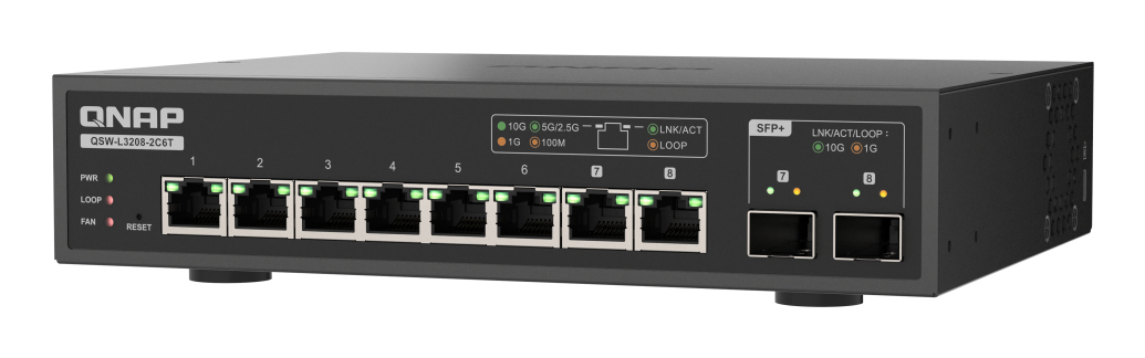 QSW-L3208-2C6T network switch Managed L2 10G Ethernet (100/1000/1