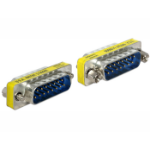 DeLOCK 65479 tussenstuk voor kabels Sub-D 15 Zilver