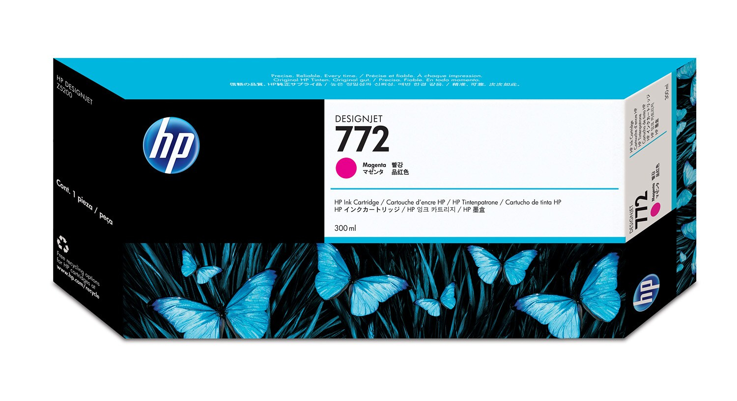 HP CN629A/772 Ink cartridge magenta 300ml for HP DesignJet Z 5200/5400