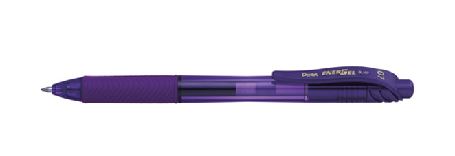 Photos - Pen Pentel EnerGel X Clip-on retractable  Violet BL107-VX 