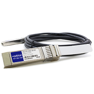 DAC-SFP-10GE-1M-AO ADDON NETWORKS Aruba Networks DAC-SFP-10GE-1M Compatible TAA Compliant 10GBase-CU SFP+ to SFP+ Direct Attach Cable (Passive Twinax; 1m)