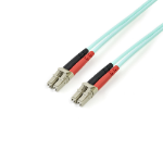 StarTech.com 3m (10ft) LC/UPC to LC/UPC OM3 Multimode Fiber Optic Cable, Full Duplex 50/125µm Zipcord Fiber, 100G Networks, LOMMF/VCSEL, 