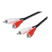 Microconnect AUDCC025 audio cable 2.5 m 2 x RCA Black