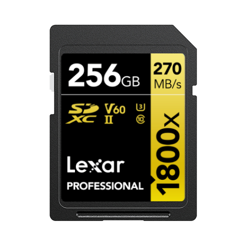 LSD1800256G-BNNNG LEXAR 256GB Lexar Professional 1800x SDHC UHS-II Card