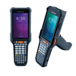 Datalogic Falcon X60, 4.3' display, 2D standard range imager, 31-key numeric keypad, 8GB RAM/128GB Flash, Wi-Fi 6E, 5.3 Bluetooth, Android, IP65/IP68, rugged design with pistol grip.