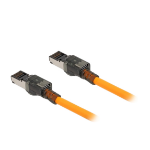 DeLOCK RJ45 Network Cable with USB Type-C port finder function Self Tracing Cat.6A S/FTP 1 m orange