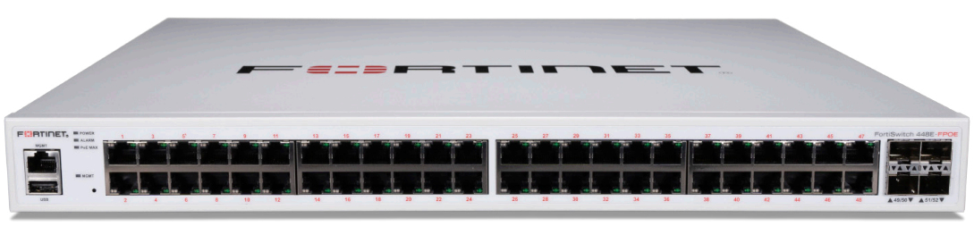 Image of Fortinet 448E-FPOE Gigabit Ethernet (10/100/1000) Power over...