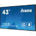 iiyama PROLITE Digital A-board 108 cm (42.5") LED Wi-Fi 500 cd/m² 4K Ultra HD Black Built-in processor Android 11 24/7