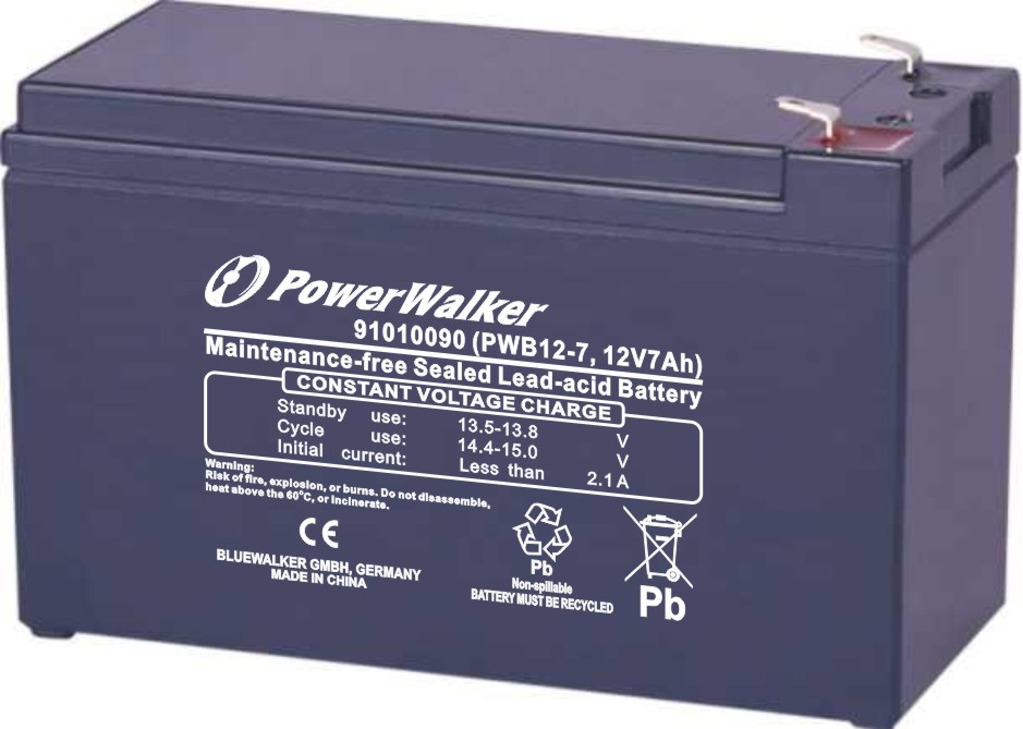 Photos - UPS Battery PowerWalker PWB12-7 Sealed Lead Acid  12 V 7 Ah 91010090 (VRLA)