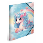 HERMA Elasticated folder A4 Cardboard Happy Unicorns