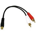 C2G Value Series RCA Jack to RCA Plug x2 Y-Cable audio cable 2 x RCA Black