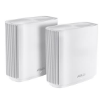 ASUS (ZenWiFi AX XT8 V2) AX6600 Wireless Tri-Band Cable Wi-Fi 6 Routers, 2 Pack, USB 3.1 Gen1, 2.5G WAN, AiMesh Tech, White