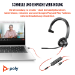 Poly Blackwire 3315 Monaurales USB-C-Headset, zertifiziert für Microsoft Teams, + 3,5-mm-Stecker + USB-C/A-Adapter