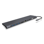 ICY BOX IB-DK2102-C Wired USB 3.2 Gen 1 (3.1 Gen 1) Type-C Anthracite, Black