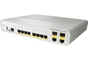 Cisco Catalyst WS-C3560C-8PC-S network switch Managed L2 Fast Ethernet (10/100) Power over Ethernet (PoE) 1U White