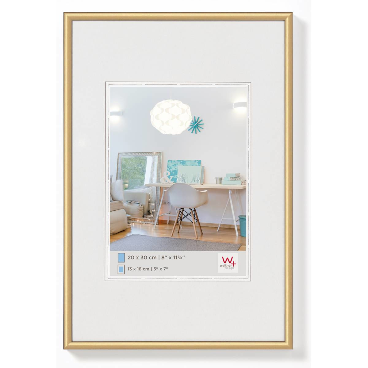 Image of Walther Design KV040G - Plastic - Gold - Single picture frame -...