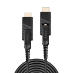 Lindy 10m Fibre Optic Hybrid Micro-HDMI 8K60 LSZH Cable with Detachable HDMI Connectors