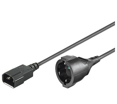 Image of Microconnect PE130100 power cable Black 1 m C14 coupler