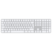 Apple Magic Tastatur Universal USB + Bluetooth Englisch Aluminium, Weiß