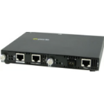 Perle SMI-100-S1ST20D - Fast Ethernet IP Managed Media Converter. 100BASE-TX (RJ-45) [100 m/328 ft.] to 100BASE-BX 1550nm TX / 1310nm RX single fiber single mode (ST) [20 km/12.4 miles]