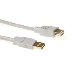 ACT USB 2.0 A male - USB A female ivoor 5,00 m
