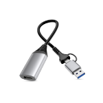 Equip USB to HDMI Adapter (USB-C + A), 1080P HD