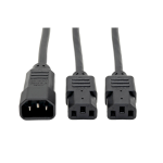 Tripp Lite P004-006-2C13 power cable Black 72" (1.83 m) C14 coupler C13 coupler