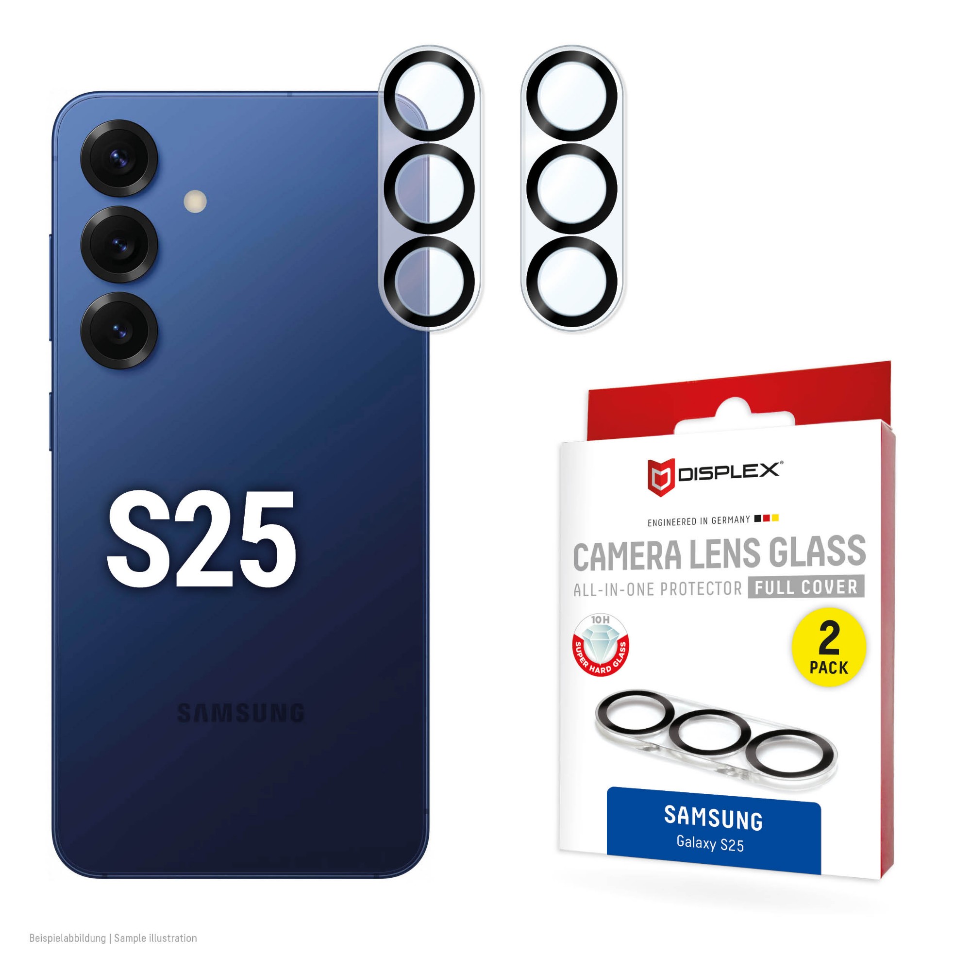 E.V.I. 02117 mobile phone screen/back protector Camera lens protector Samsung 2 pc(s)