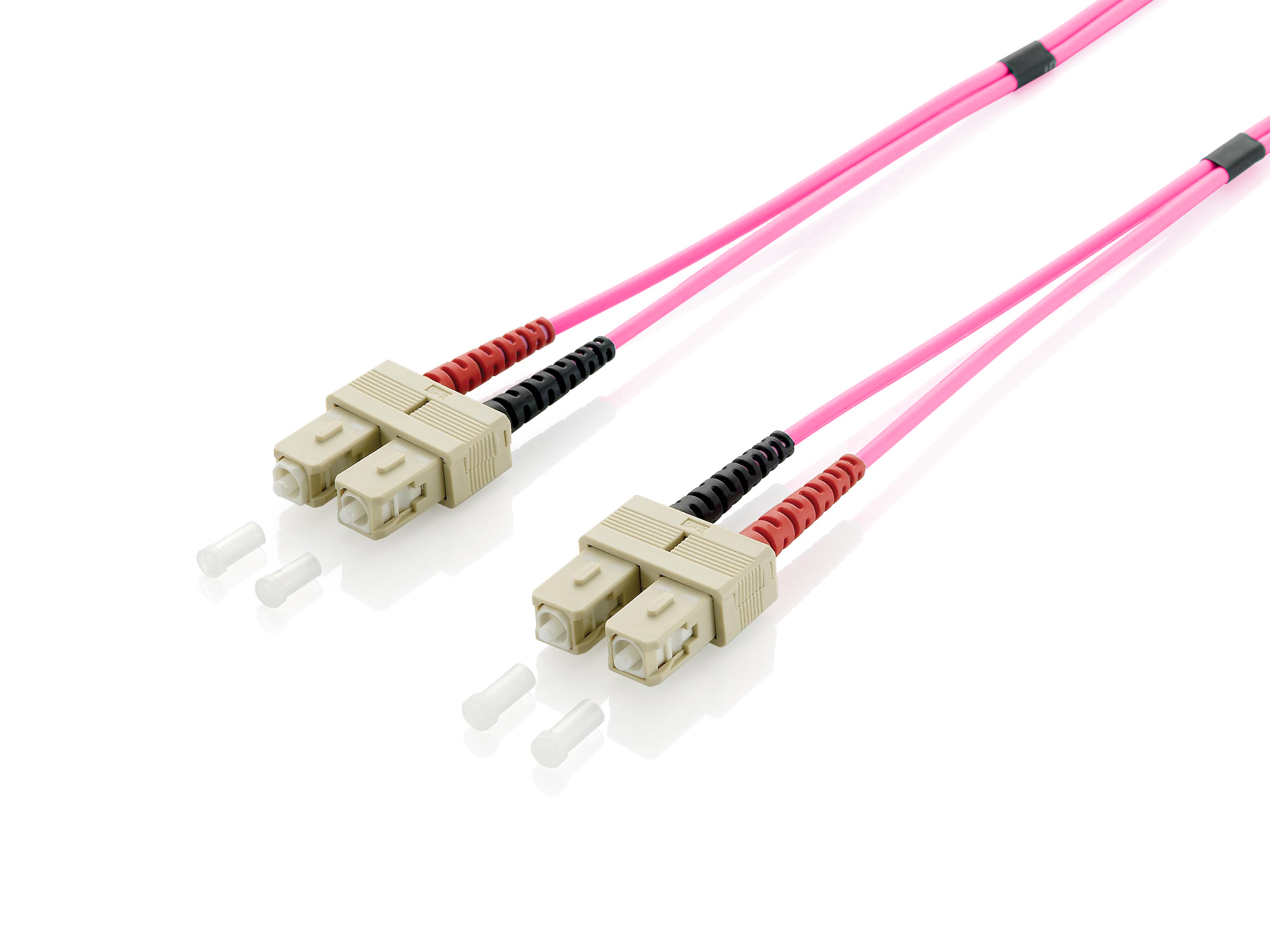 Image of Equip SC/SC Fiber Optic Patch Cable, OM4, 10m